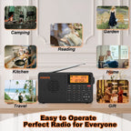 Stereo Digital Portable Radio Black-4