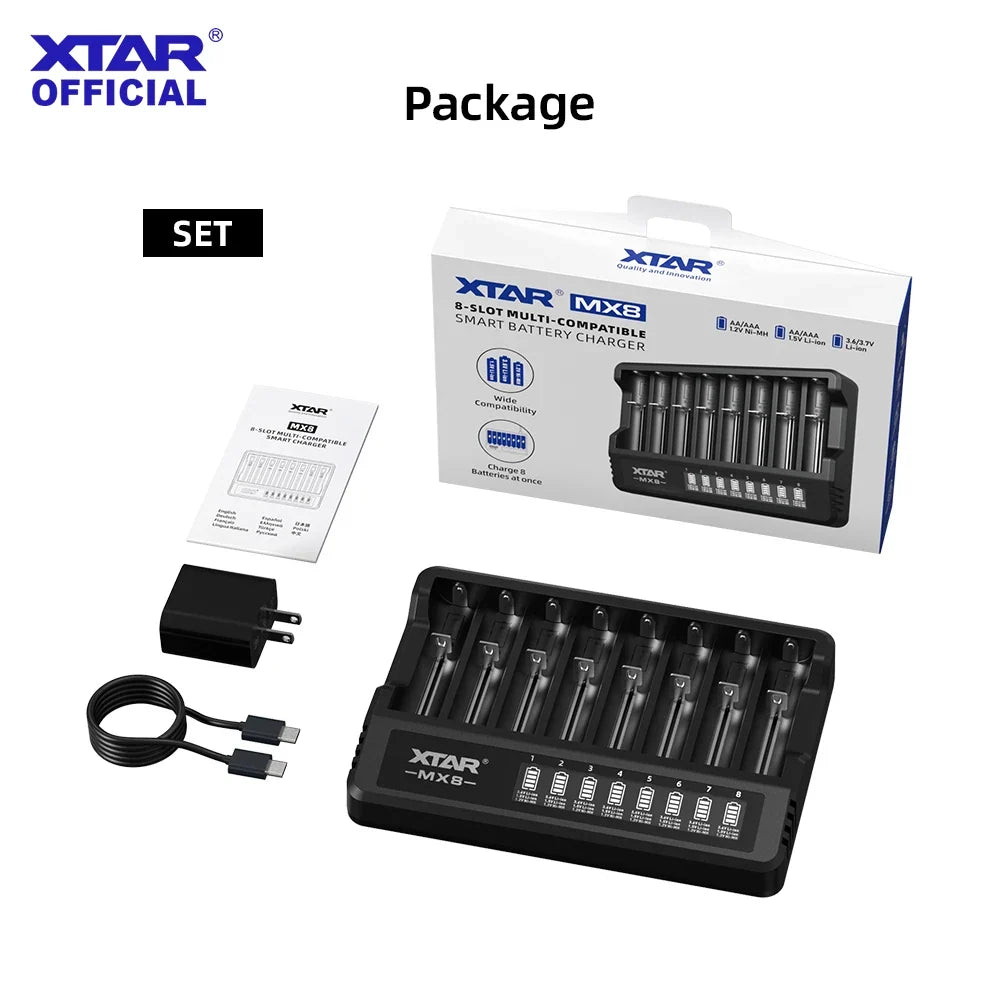 Intelligentes Ladegerät für Batterien XTAR MX8