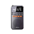 FM Mini Radio with Dual Antenna Black-0
