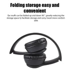 Black wireless Bluetooth over-ear headphones