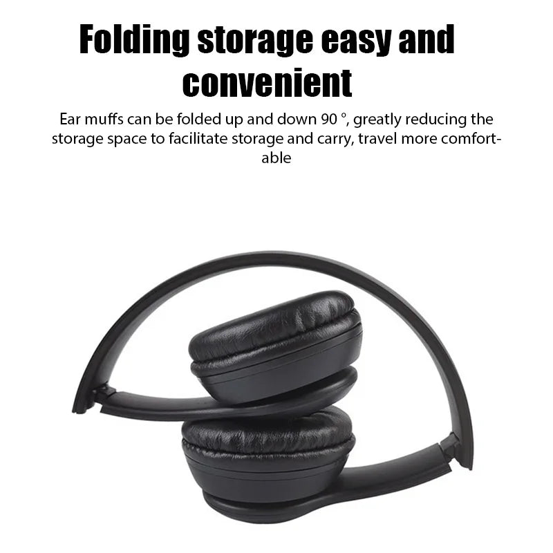Black wireless Bluetooth over-ear headphones