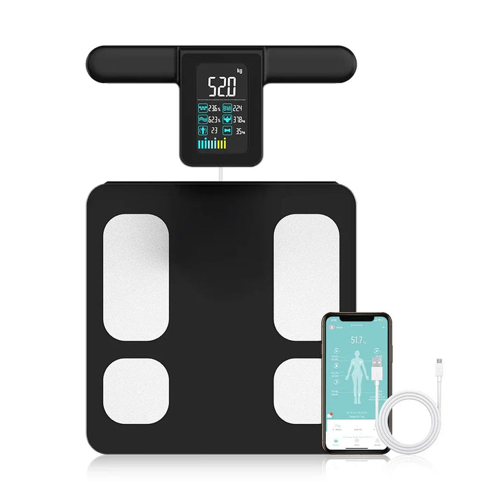 Eight-Electrode Bluetooth Smart Body Composition Scale, Up to 24 Users