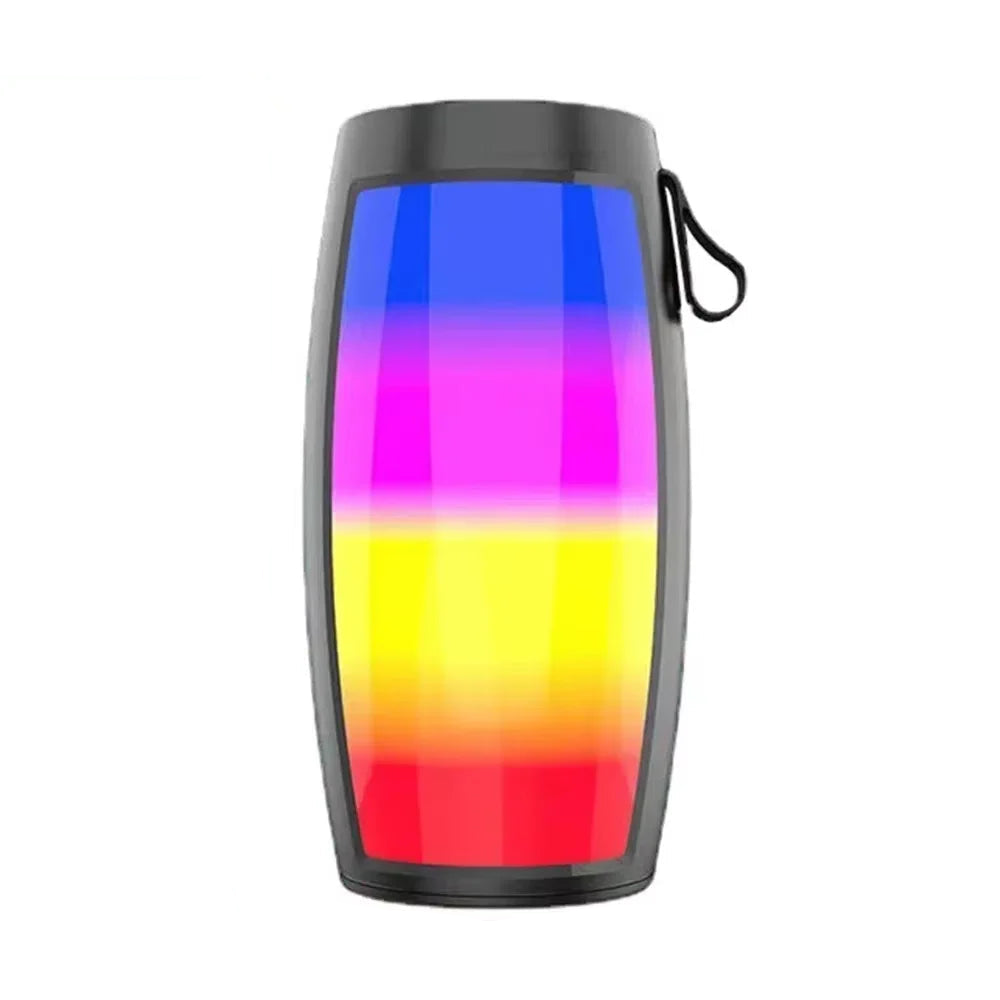 LED Lights Speaker with Powerful Bass Black-0