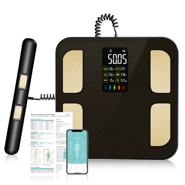 Eight-Electrode Body Composition Scale with Handles and Colour Display, No App Needed