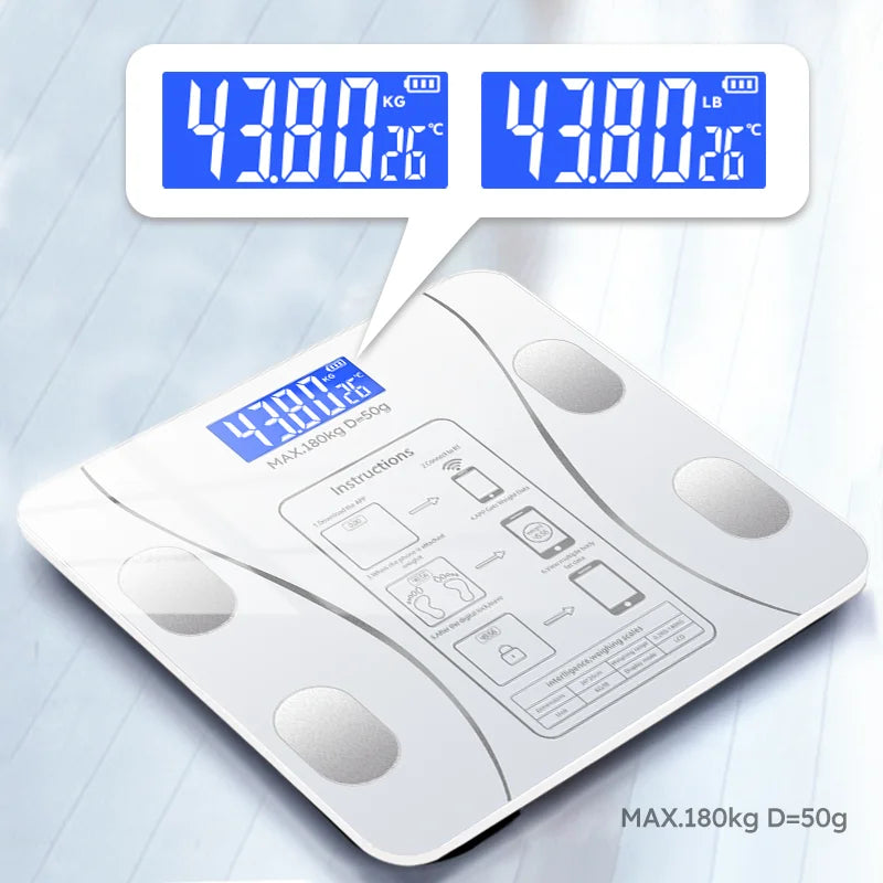 Balance impédancemètre connectée Bluetooth, blanche