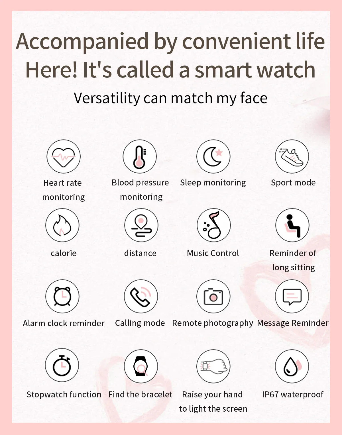Womens Smart Watch with BT Call-4