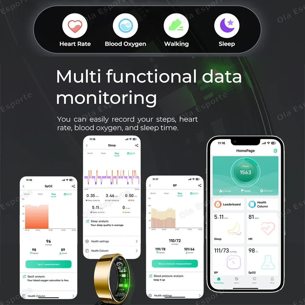 Smart Fitness Ring with Sleep & Activity Tracking-1