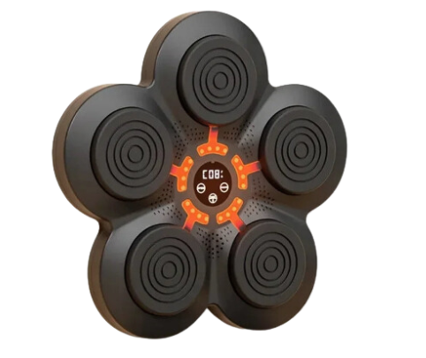 Black Bluetooth Smart Boxing Target with LED Lights, Counter and USB Charging