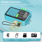 Mini Portable FM Radio Rechargeable Blue-4
