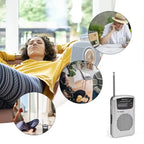 Full Band Portable Mini Pocket Radio Silver-4