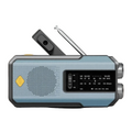 Solar Emergency Radio with LED Flashlight Blue-0