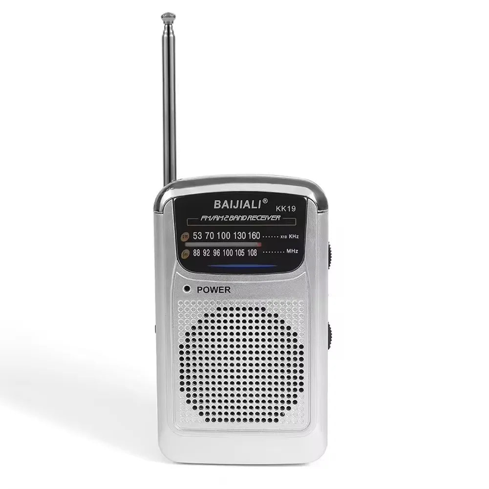 Full Band Portable Mini Pocket Radio Silver-0