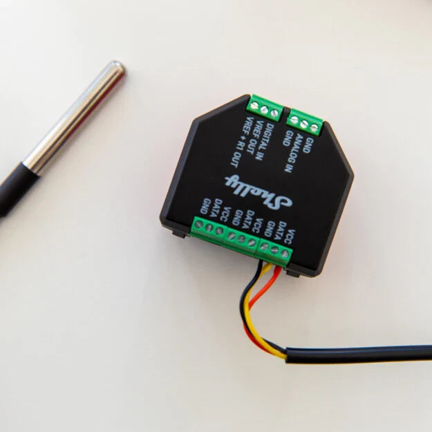 Shelly Plus Add-On — Módulo Sensor Aislado con Sonda DS18B20