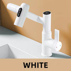 Robinet de lavabo intelligent rotatif avec éclairage LED
