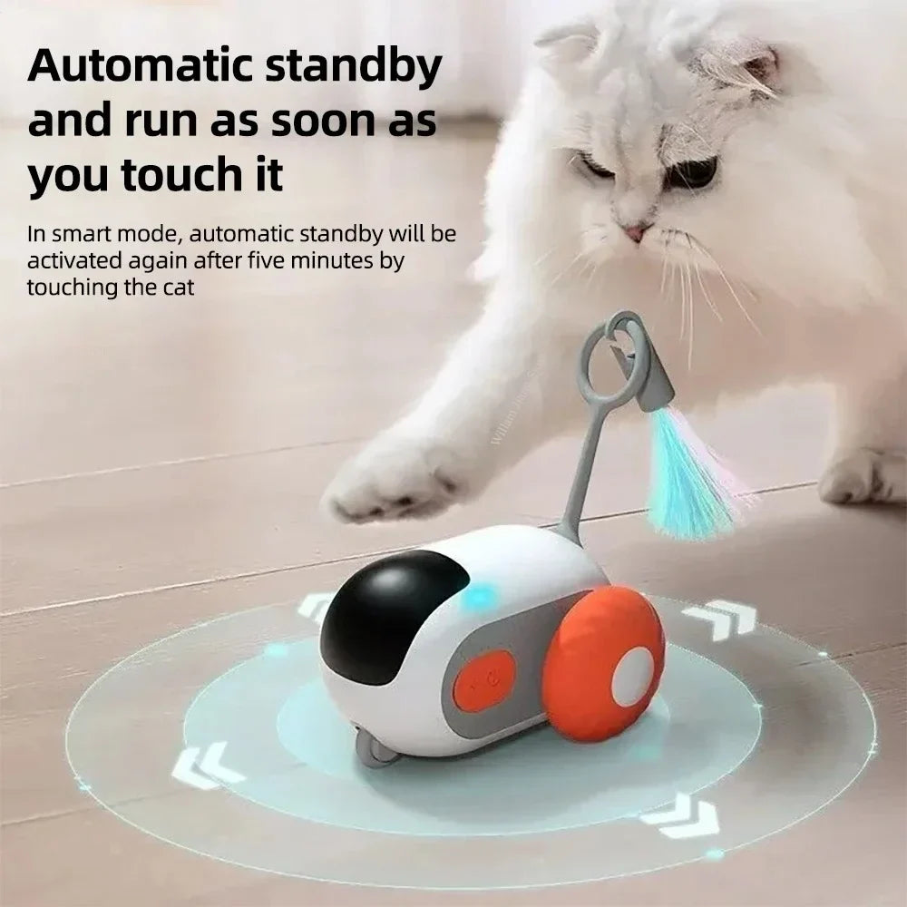 Smart remote-controlled cat toy car