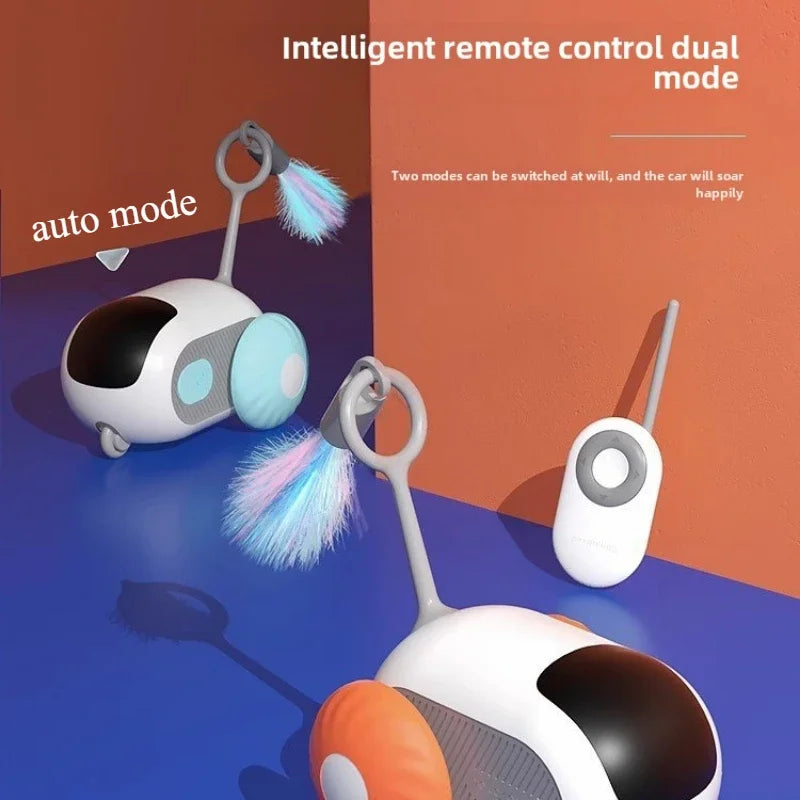 Smart remote-controlled cat toy car