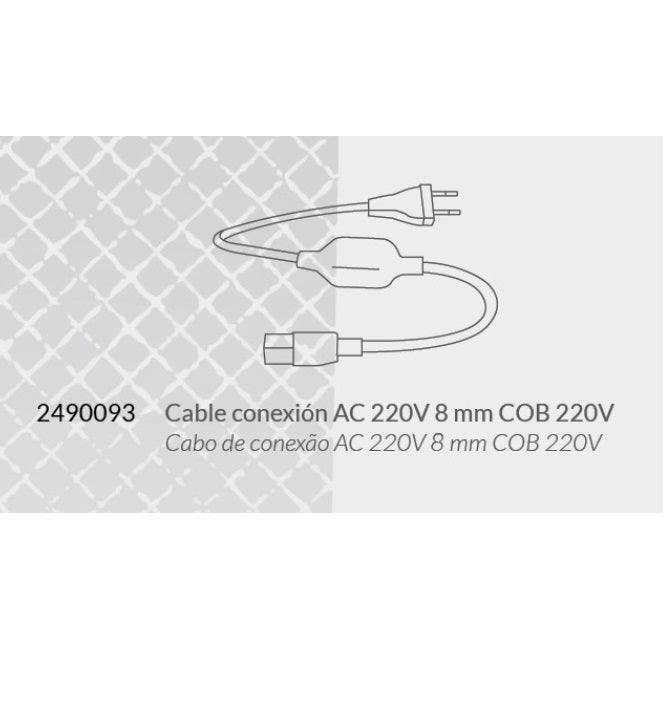 CONECTOR TIRA LED COB 220V CON CLAVIJA ref.2490093