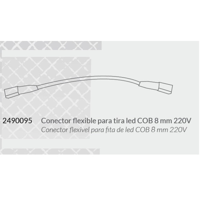 CONECTOR PUENTE FLEXIBLE TIRA LED COB 220V