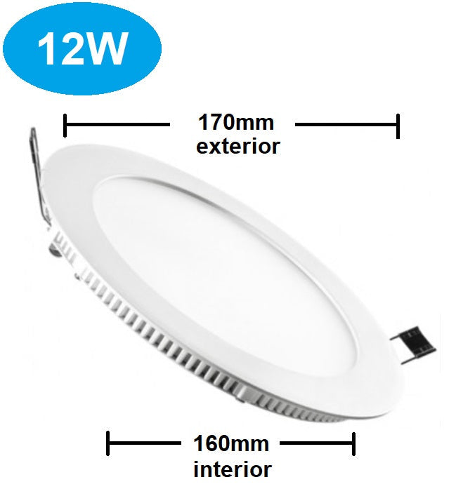 PANEL LED REDONDO EMPOTRAR 12w 4000K