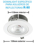DOWNLIGHT ESPECIAL AGUJERO DE R-90 de 15W 3000K