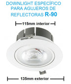 DOWNLIGHT ESPECIAL AGUJERO DE R-90 de 15W 3000K