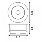 DOWNLIGHT ESPECIAL AGUJERO DE R-90 de 15W 3000K