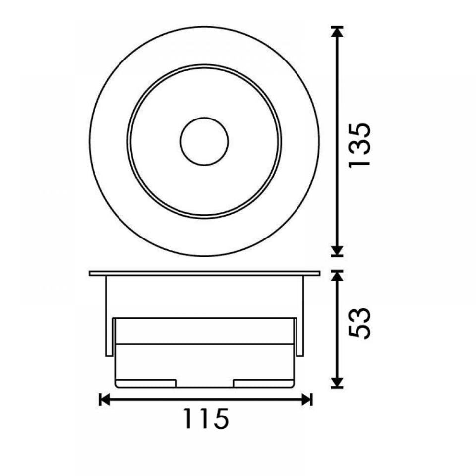 DOWNLIGHT ESPECIAL AGUJERO DE R-90 de 15W 3000K