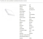 PANEL LED SUPERFICIE CUADRADO 12w 6000K  *