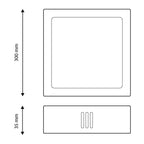 PANEL LED SUPERFICIE CUADRADO 25w NIQUEL CCT