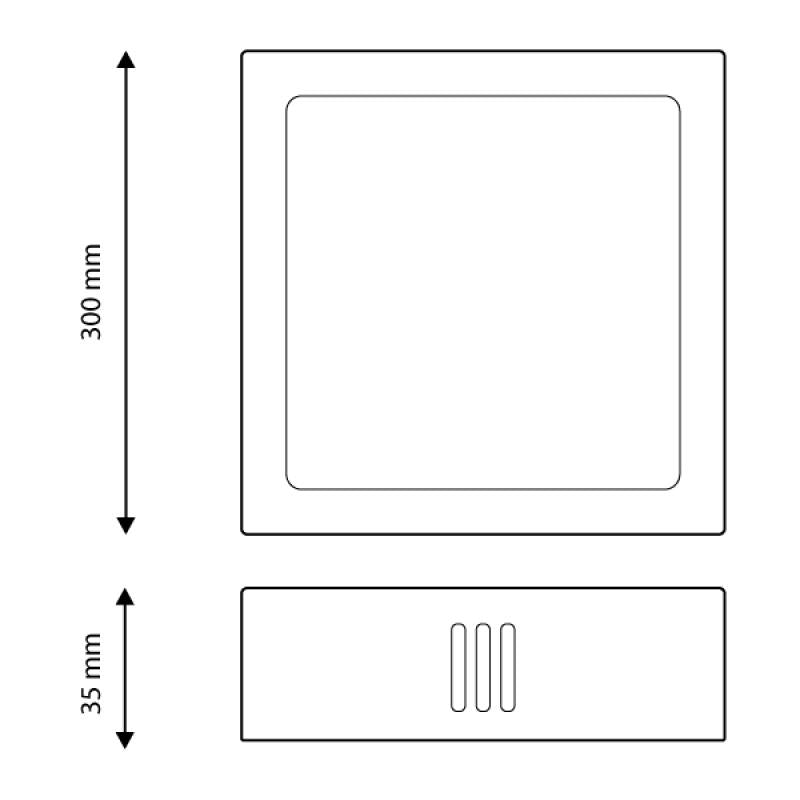 PANEL LED SUPERFICIE CUADRADO 25w NIQUEL CCT