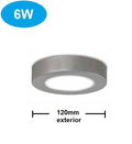 PANEL LED SUPERFICIE REDONDO 6w 3000K NIQUEL  *