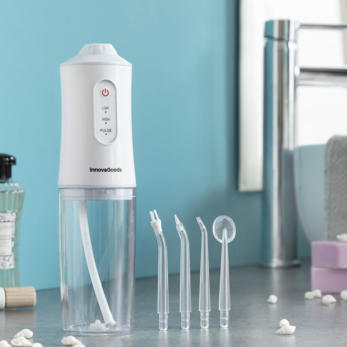 Irrigador bucal portátil recargable Denter InnovaGoods