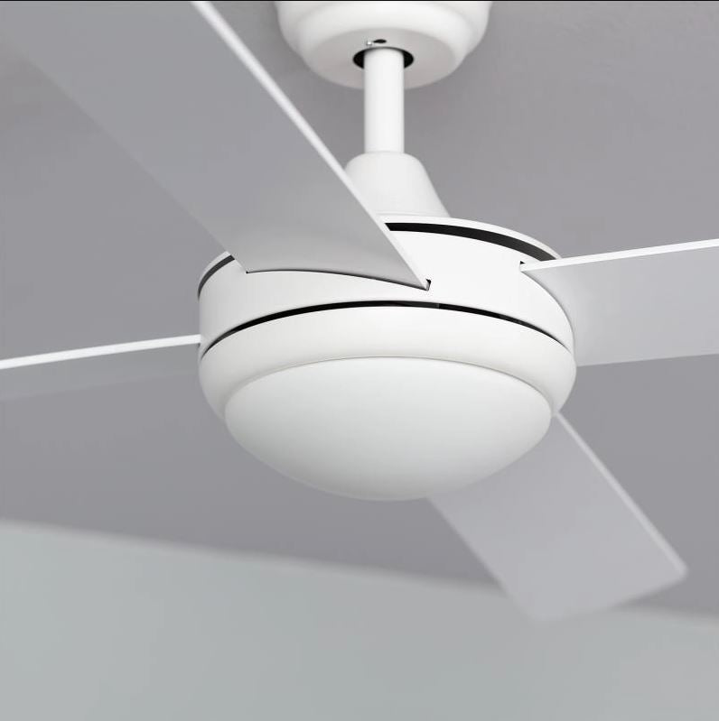 VENTILADOR TECHO BLANCO 4 PALAS 132cm LUZ Y MANDO