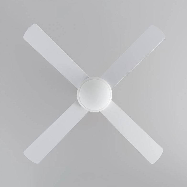 VENTILADOR TECHO BLANCO 4 PALAS 132cm LUZ Y MANDO