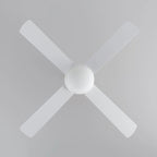 VENTILADOR TECHO BLANCO 4 PALAS 132cm LUZ Y MANDO