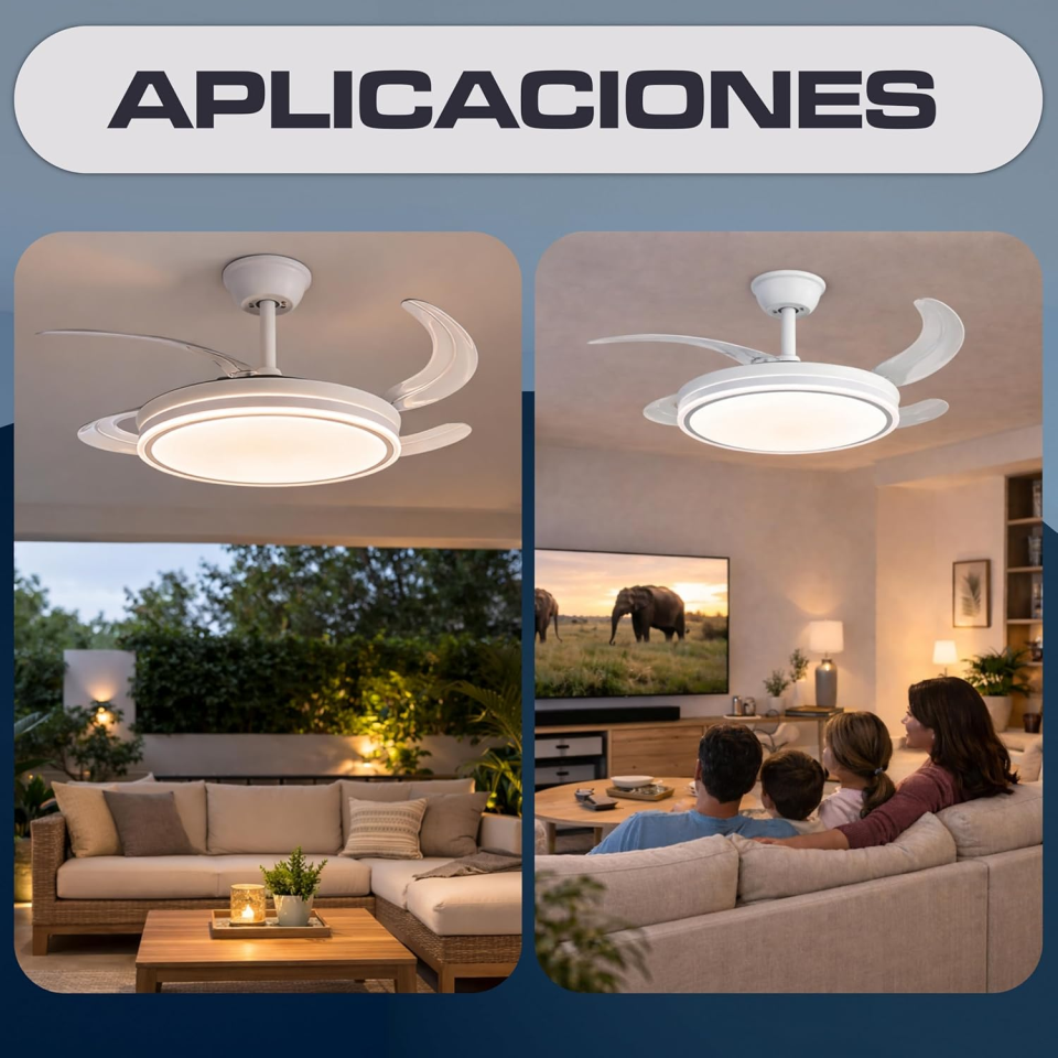 VENTILADOR TECHO SKY BLANCO DC 107cm CCT