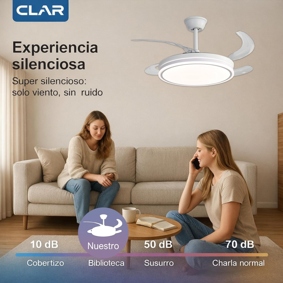 VENTILADOR TECHO SKY BLANCO DC 107cm CCT