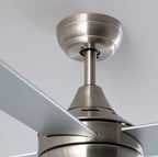 VENTILADOR TECHO NAVY NIQUEL/MADERA 4 PALAS LUZ