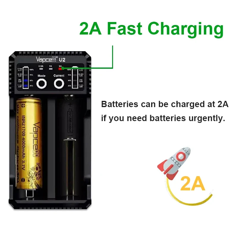 Vapcell U2 2 A smart mini USB charger
