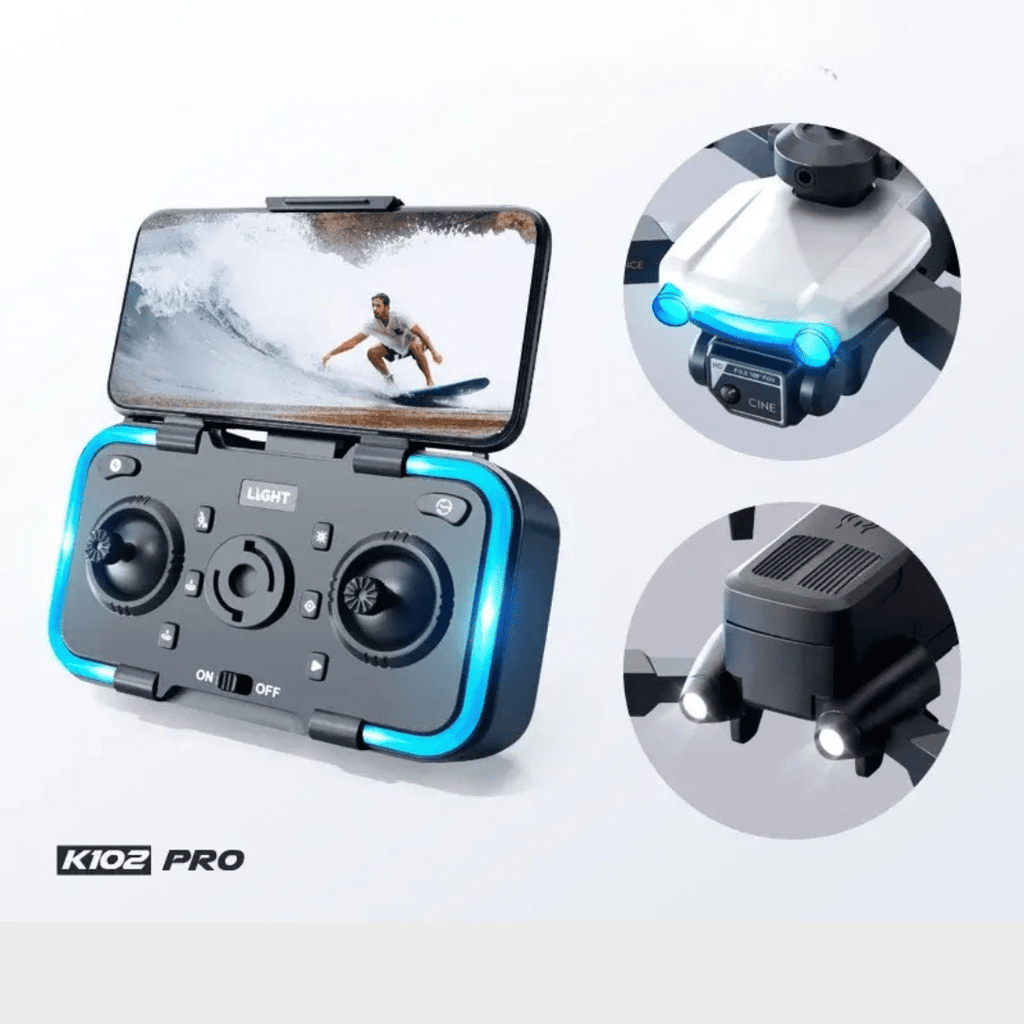 Mini Dron K102PRO 4K Ultra HD – Sistema Anti-Colisión y Vuelo Estable