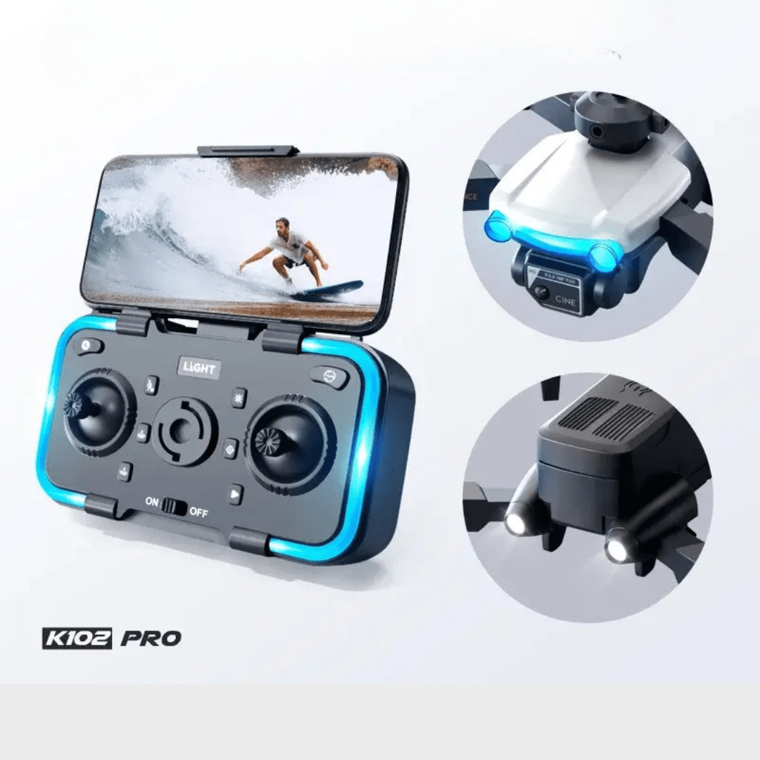Mini Dron K102PRO 4K Ultra HD – Sistema Anti-Colisión y Vuelo Estable