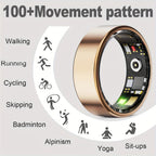 Smart Fitness Ring with Charging Case - Gold-2
