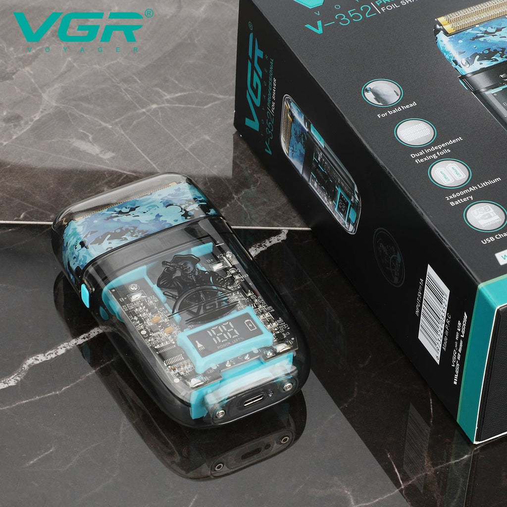 Afeitadora eléctrica de láminas para hombre VGR V-352 recargable USB