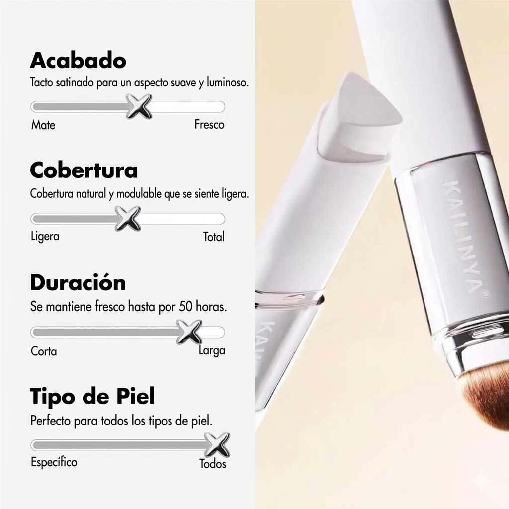 Base de Maquillaje 2-en-1 en Barra con Brocha
