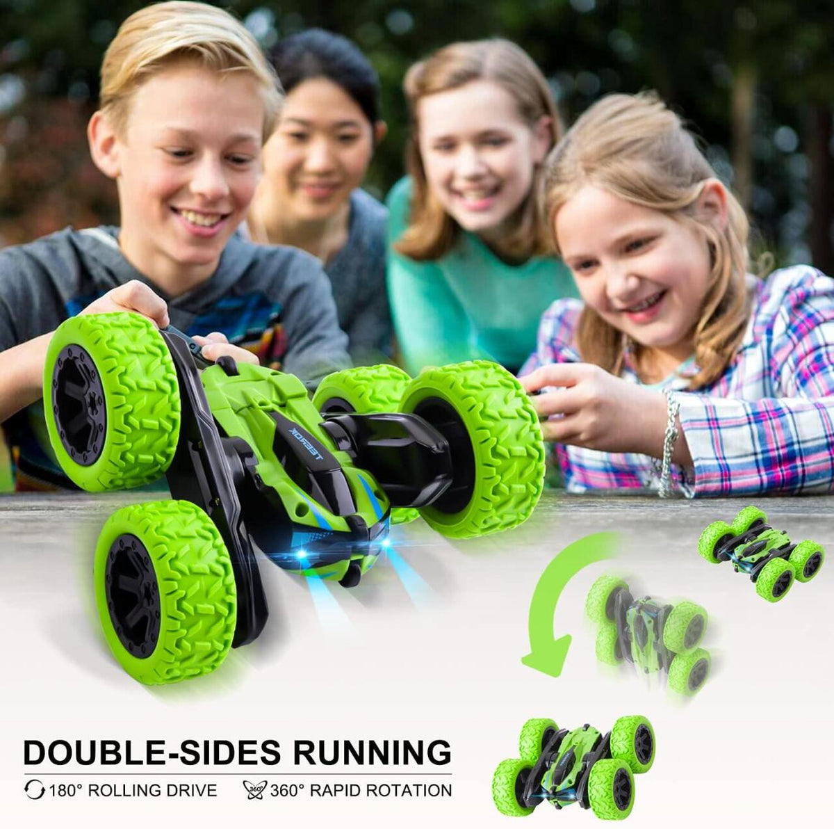 Auto Radiocontrol para Niños con Doble Rotación – 2.4G y Giro de 360 Grados.