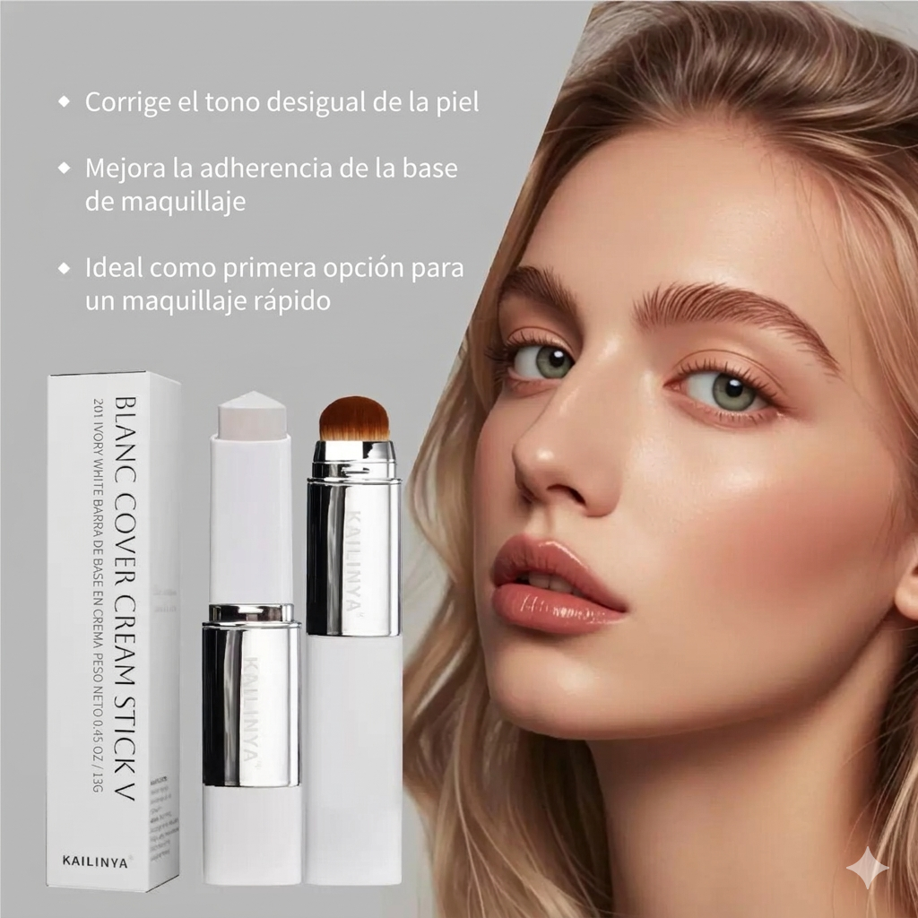Base de Maquillaje 2-en-1 en Barra con Brocha