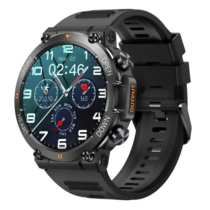 Montre connectée ronde tactile 1,39 pouce avec appels Bluetooth
