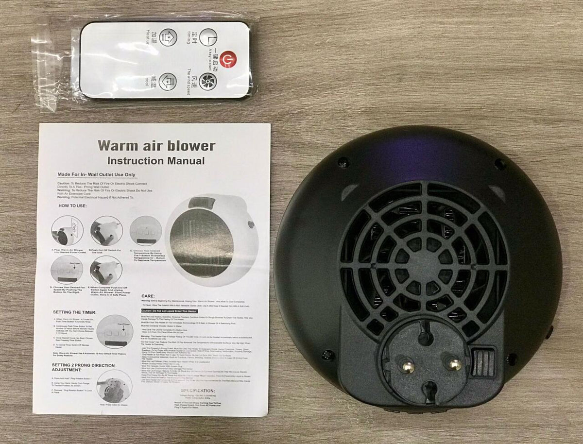 Calefactor Portátil 900W  - Compacto, Silencioso y Eficiente