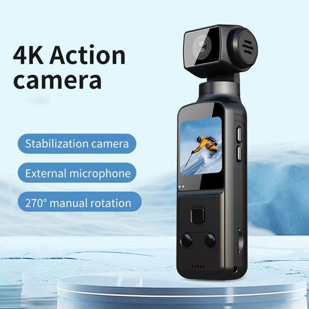 Cámara 4K de Bolsillo con Pantalla Giratoria y WiFi - Especial Vlogs y Viajes