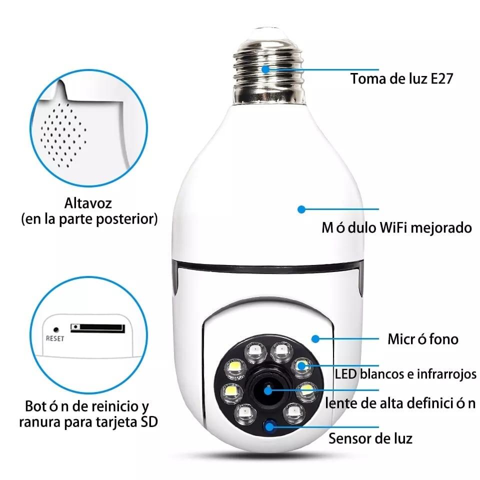 Cámara Wifi con Forma de Bombilla